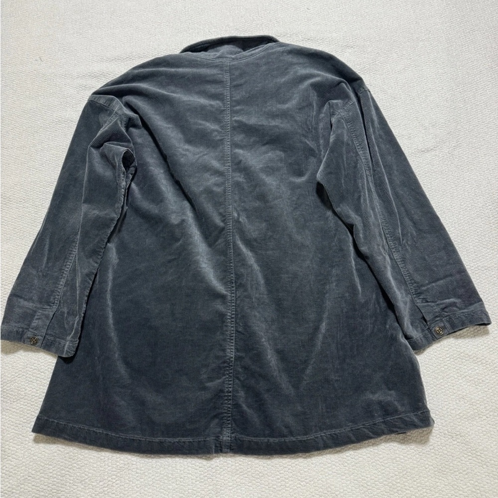 Anthropologie Pilcro Women M Washed Corduroy Blazer Boxy Oversized Slouchy Blue - Picture 13 of 13